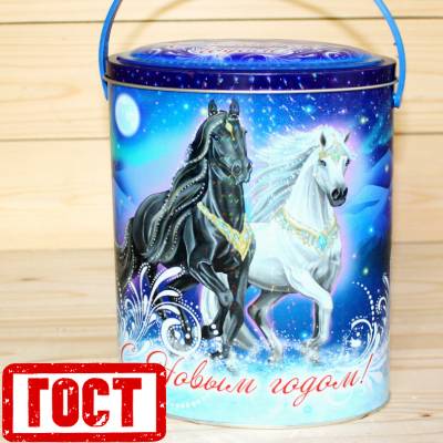 Сладкий новогодний подарок по ГОСТу в жестяной упаковке в Менделеево